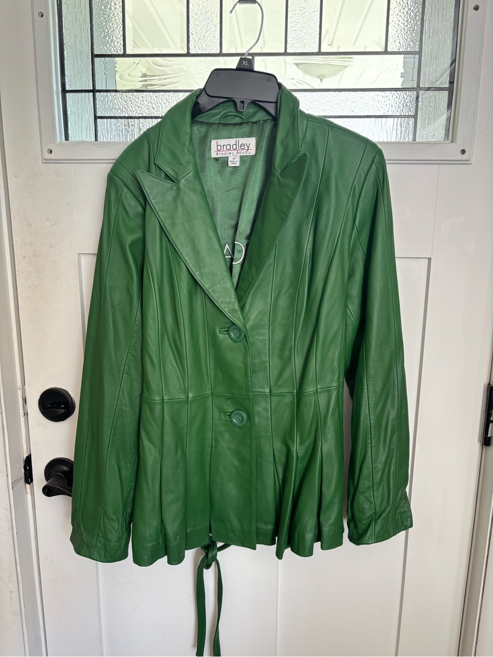 Bradley Green Leather Button-Front Jacket